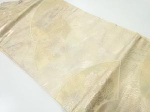 地紙に四季花模様織出し名古屋帯